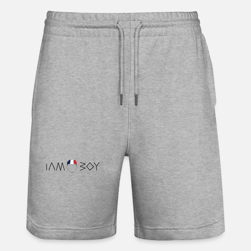 Je suis un garçon français - Short de jogging bio TRAINER Stanley/Stella unisexe - gris chiné