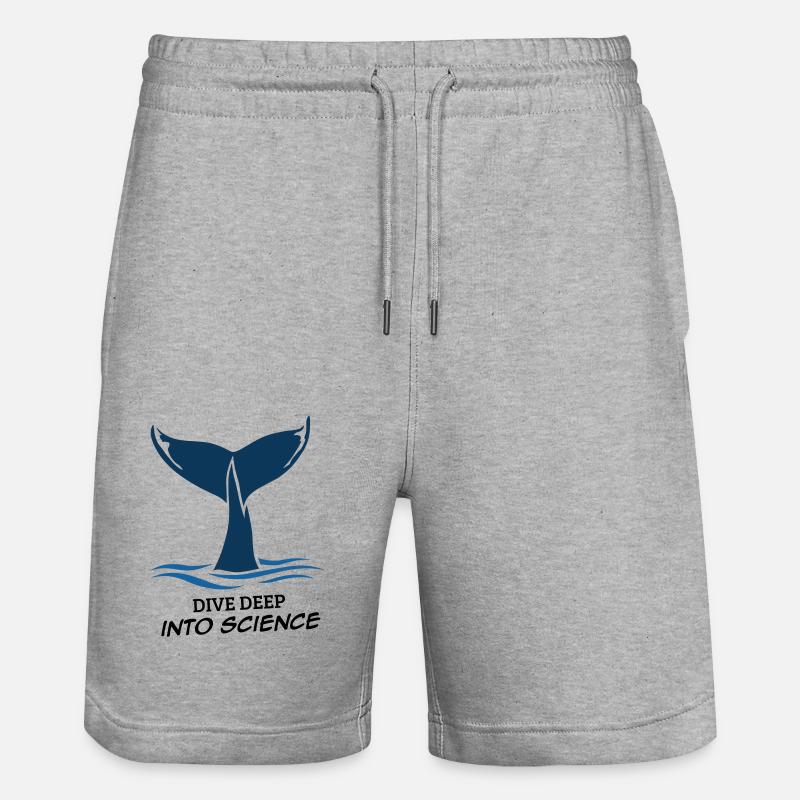 Dive deep into Science - Stanley/Stella Unisex Bio Joggingshorts Trainer  - Grau meliert