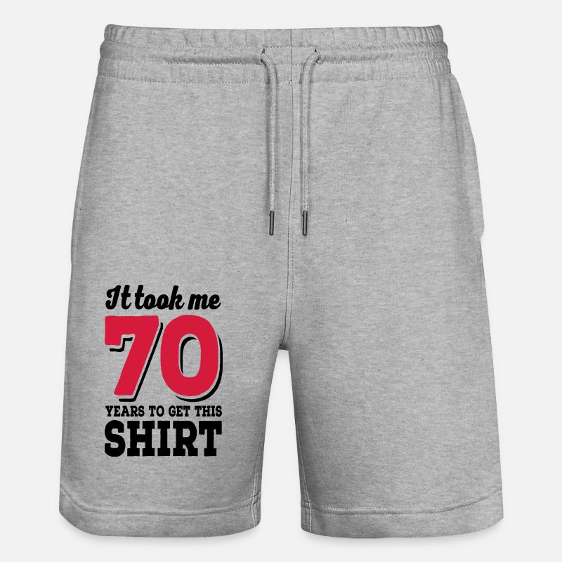 70 ans - Short de jogging bio TRAINER Stanley/Stella unisexe - gris chiné