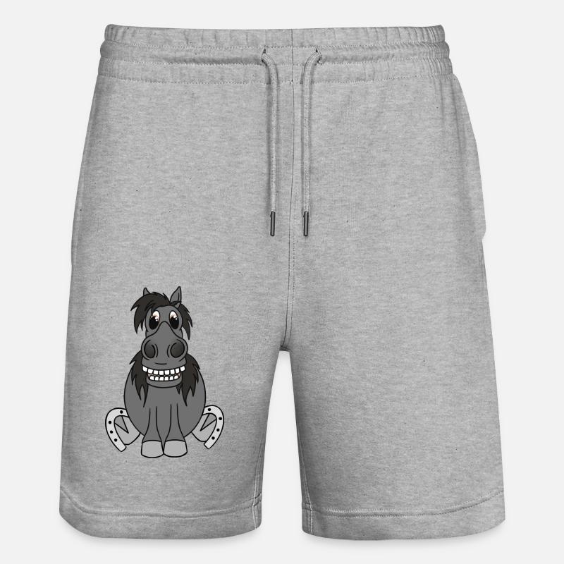 Pony Tasso sfacciato - Pantaloncini da jogger ecologici unisex Trainer di Stanley/Stella - grigio melange