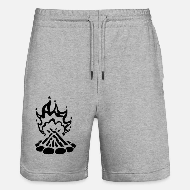 Feu de camp Camping Stones - Short de jogging bio TRAINER Stanley/Stella unisexe - gris chiné