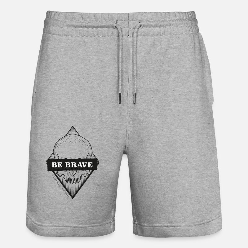 be brave - sei mutig - Stanley/Stella Unisex Bio Joggingshorts Trainer  - Grau meliert