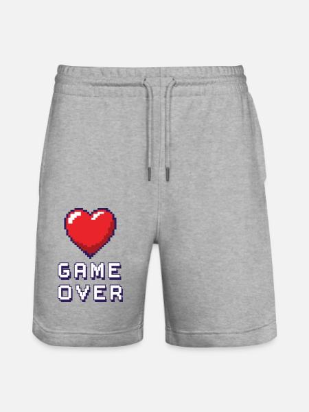 Game Over violet - Short de jogging bio TRAINER Stanley/Stella unisexe - gris chiné