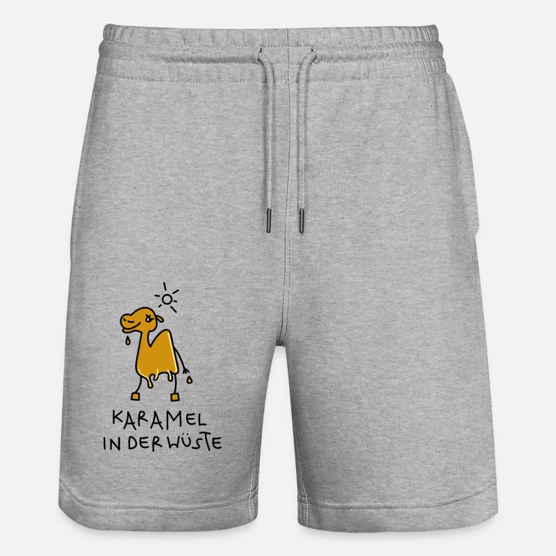 Kamel Karamell - Stanley/Stella Unisex Bio Joggingshorts Trainer  - Grau meliert