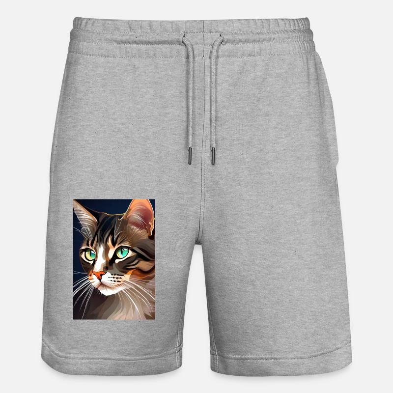 Chat I - Short de jogging bio TRAINER Stanley/Stella unisexe - gris chiné