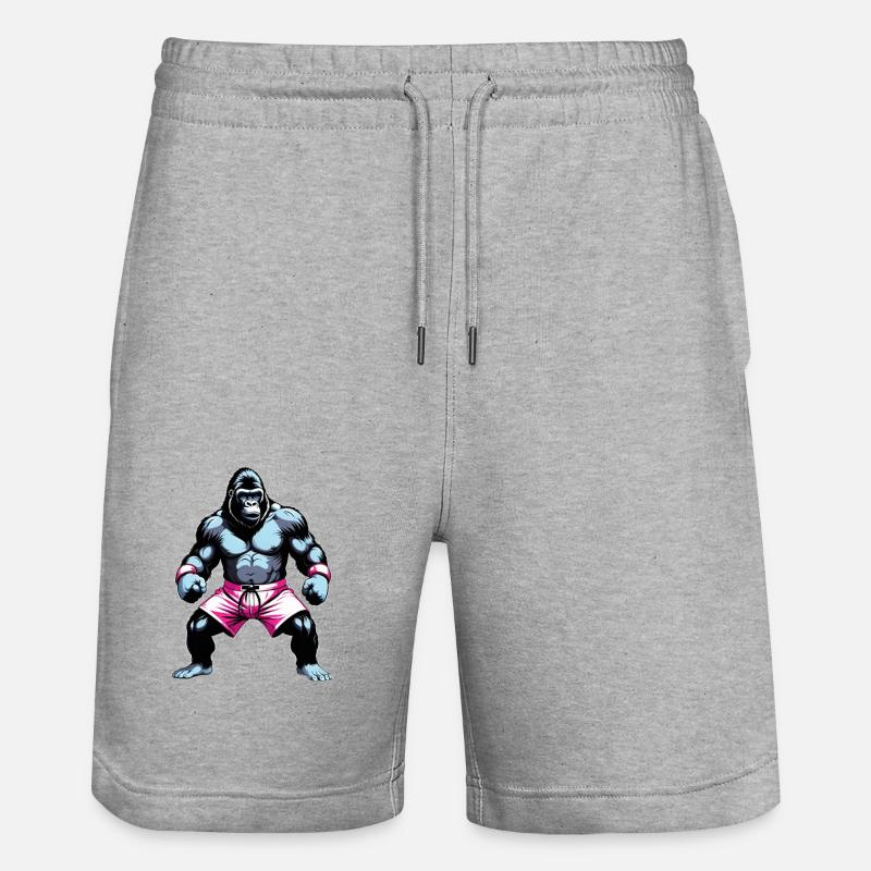 Boxe Boxeur Gorille - Short de jogging bio TRAINER Stanley/Stella unisexe - gris chiné