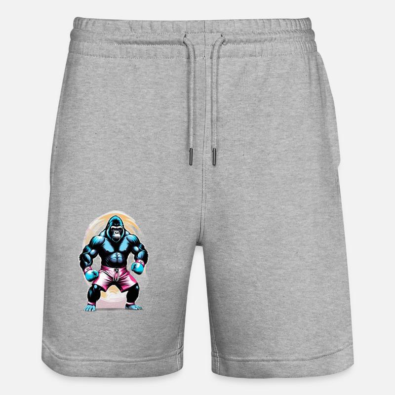 Boxe Boxeur Gorille - Short de jogging bio TRAINER Stanley/Stella unisexe - gris chiné