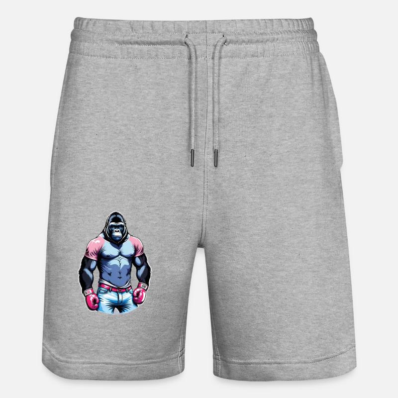 Boxe Boxeur Gorille - Short de jogging bio TRAINER Stanley/Stella unisexe - gris chiné