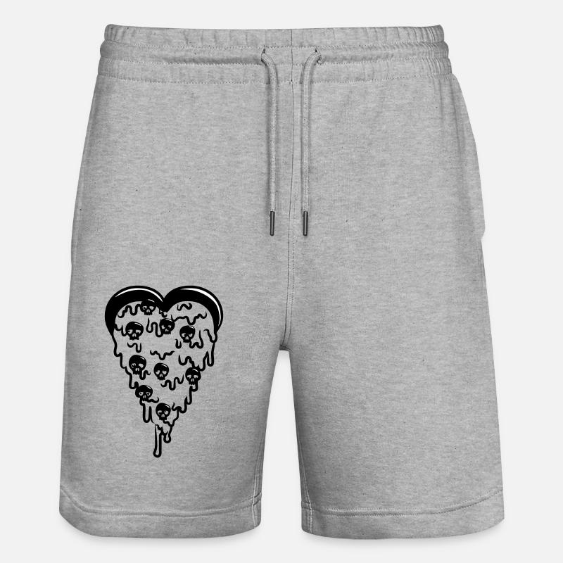 Pizza des crânes - Short de jogging bio TRAINER Stanley/Stella unisexe - gris chiné