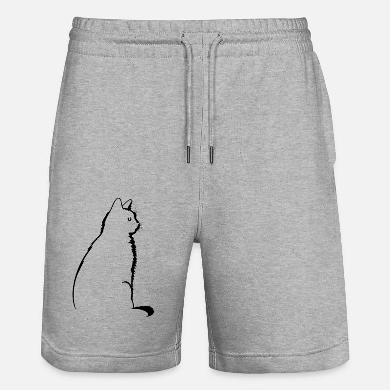 Chat, Motif De Chat - Short de jogging bio TRAINER Stanley/Stella unisexe - gris chiné