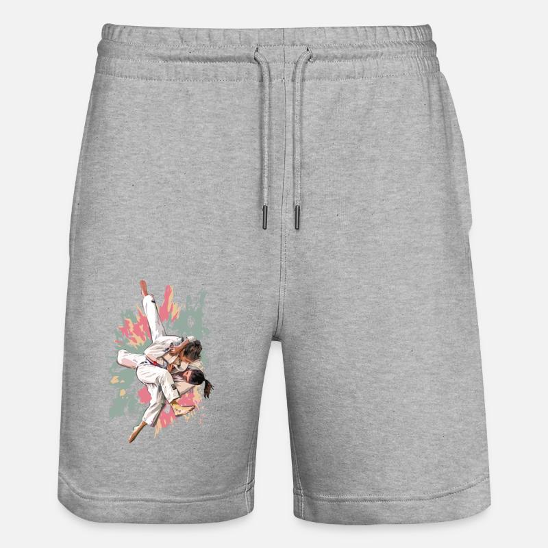 judokates - Short de jogging bio TRAINER Stanley/Stella unisexe - gris chiné