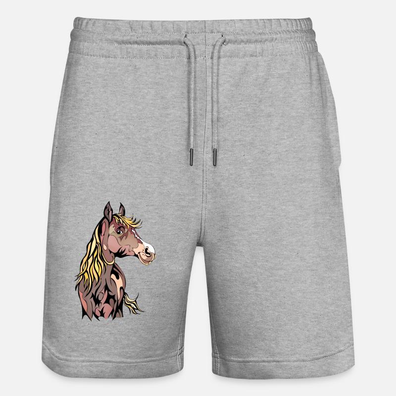 cheval pintabian - Short de jogging bio TRAINER Stanley/Stella unisexe - gris chiné