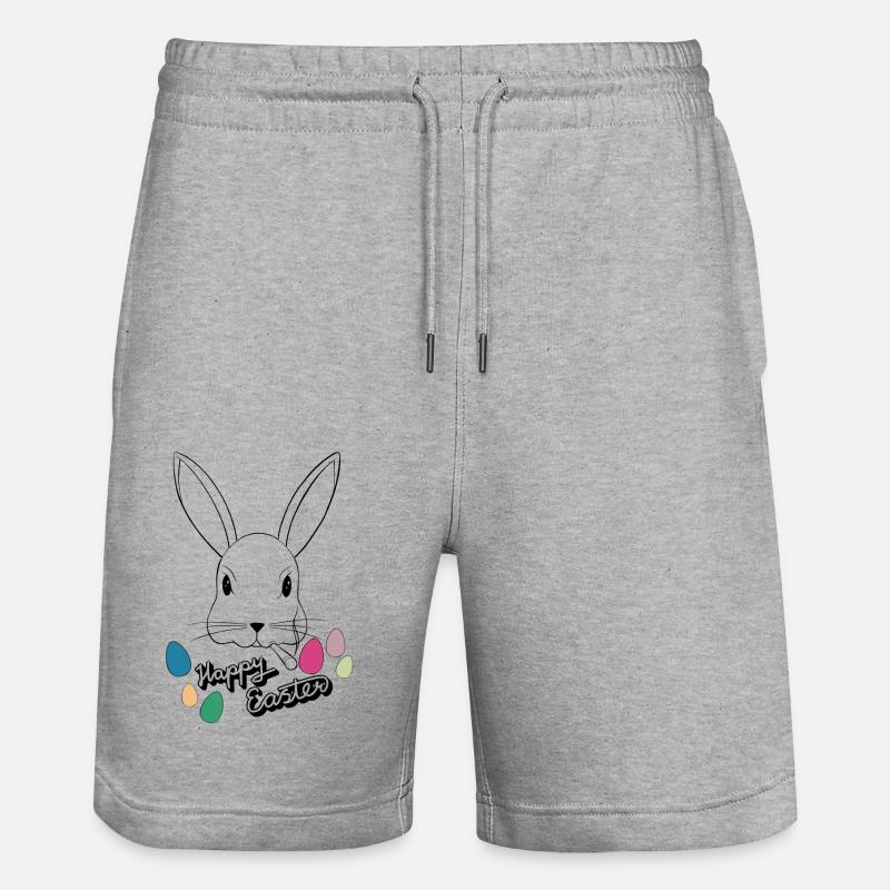 Joyeuses Pâques - Short de jogging bio TRAINER Stanley/Stella unisexe - gris chiné