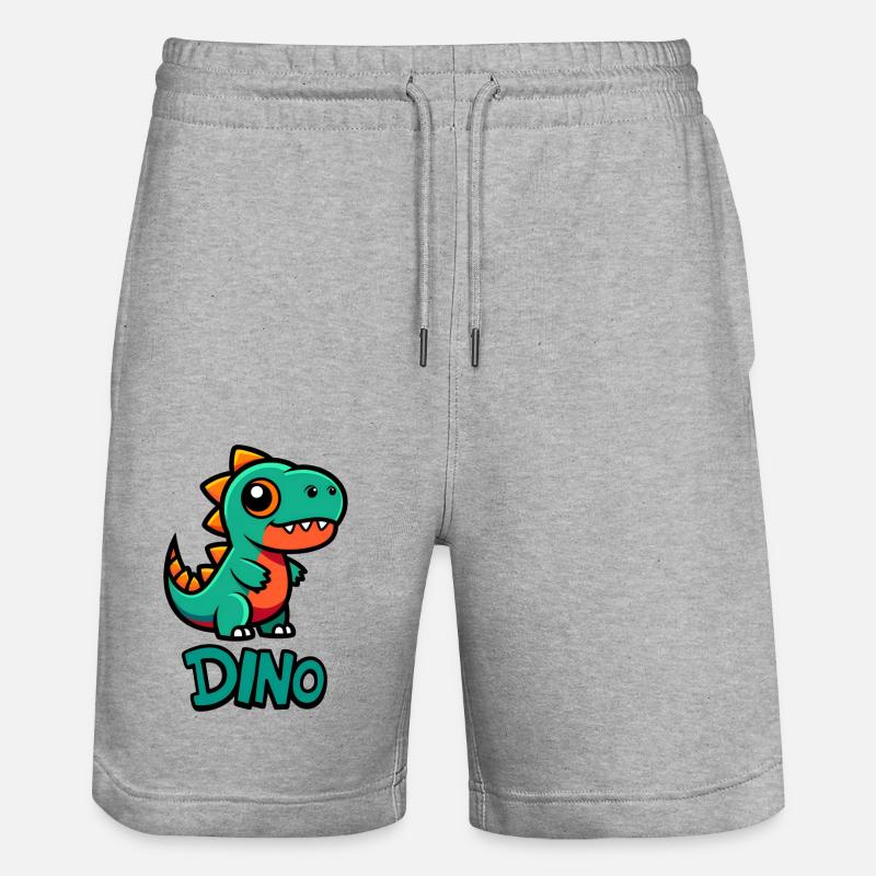 DINOSAURE - Short de jogging bio TRAINER Stanley/Stella unisexe - gris chiné
