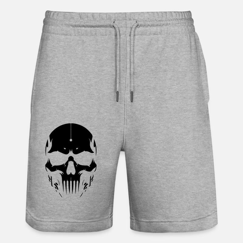 Crâne, crâne - Short de jogging bio TRAINER Stanley/Stella unisexe - gris chiné