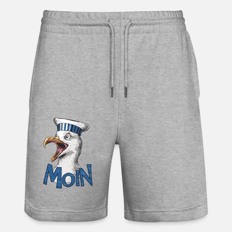 Moin Seagull - Short de jogging bio TRAINER Stanley/Stella unisexe - gris chiné