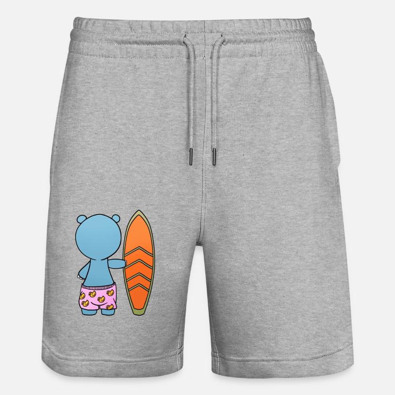 Planche de surf Hippo - Short de jogging bio TRAINER Stanley/Stella unisexe - gris chiné