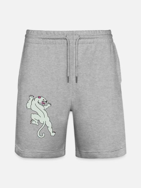 panthers 02 - Stanley/Stella Trainer Unisex Organic Jogging Shorts - heather grey
