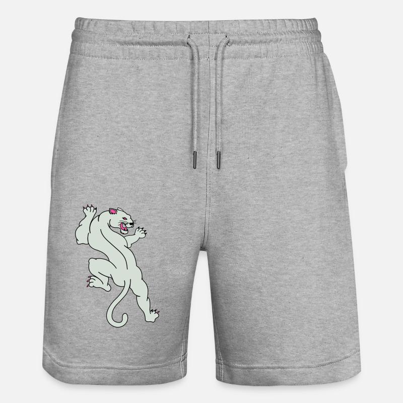 panther 02 - Stanley/Stella Unisex Bio Joggingshorts Trainer  - Grau meliert