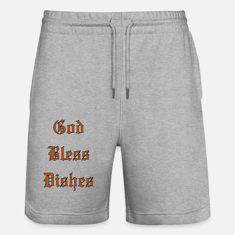 GodBlessDishes - Short de jogging bio TRAINER Stanley/Stella unisexe - gris chiné