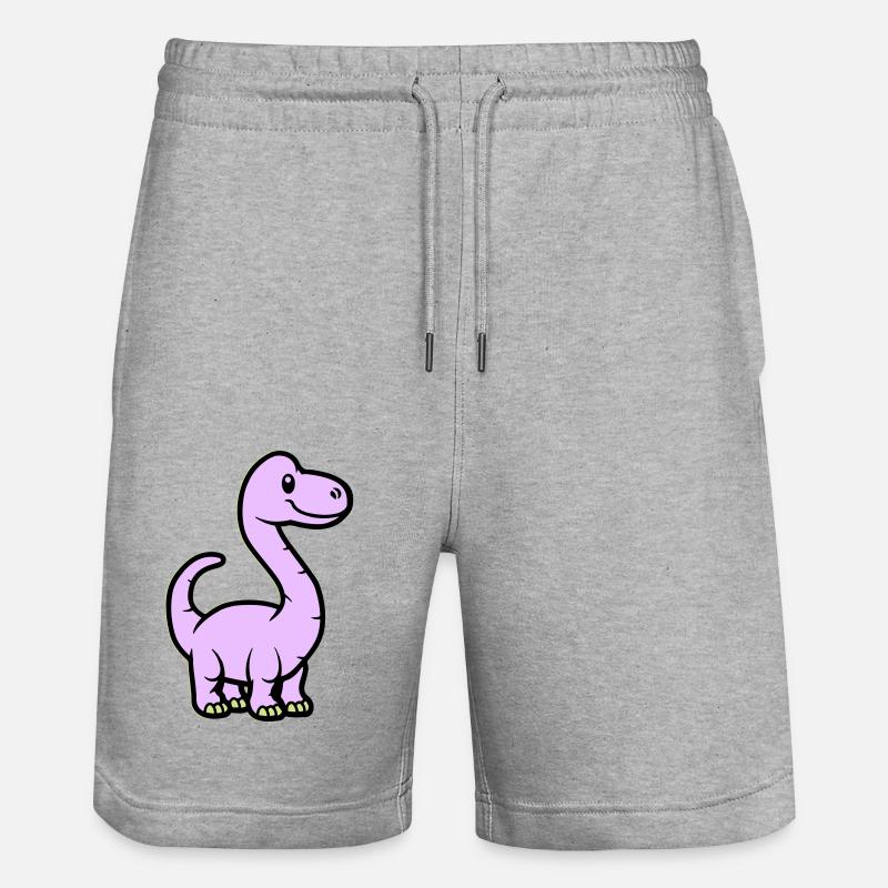 Dinosaurier Brontosaurus Comic - Stanley/Stella Unisex Bio Joggingshorts Trainer  - Grau meliert