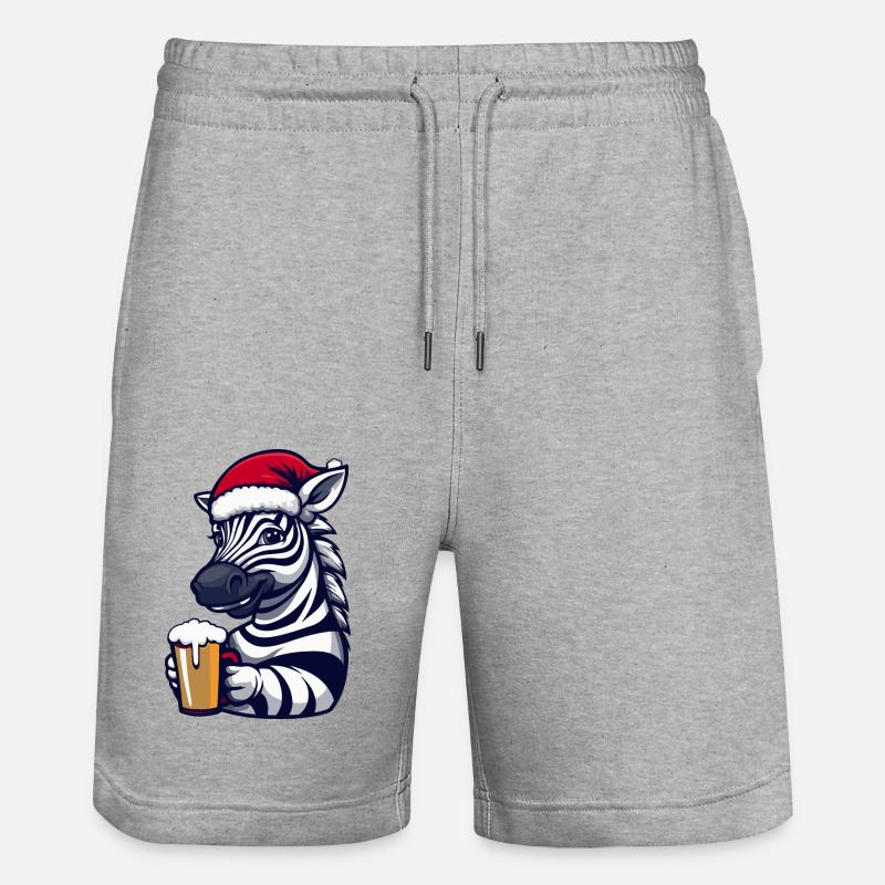 Bière de Noël Zebra - Short de jogging bio TRAINER Stanley/Stella unisexe - gris chiné