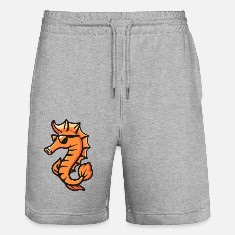 Hippocampe Bande dessinée Cool - Short de jogging bio TRAINER Stanley/Stella unisexe - gris chiné