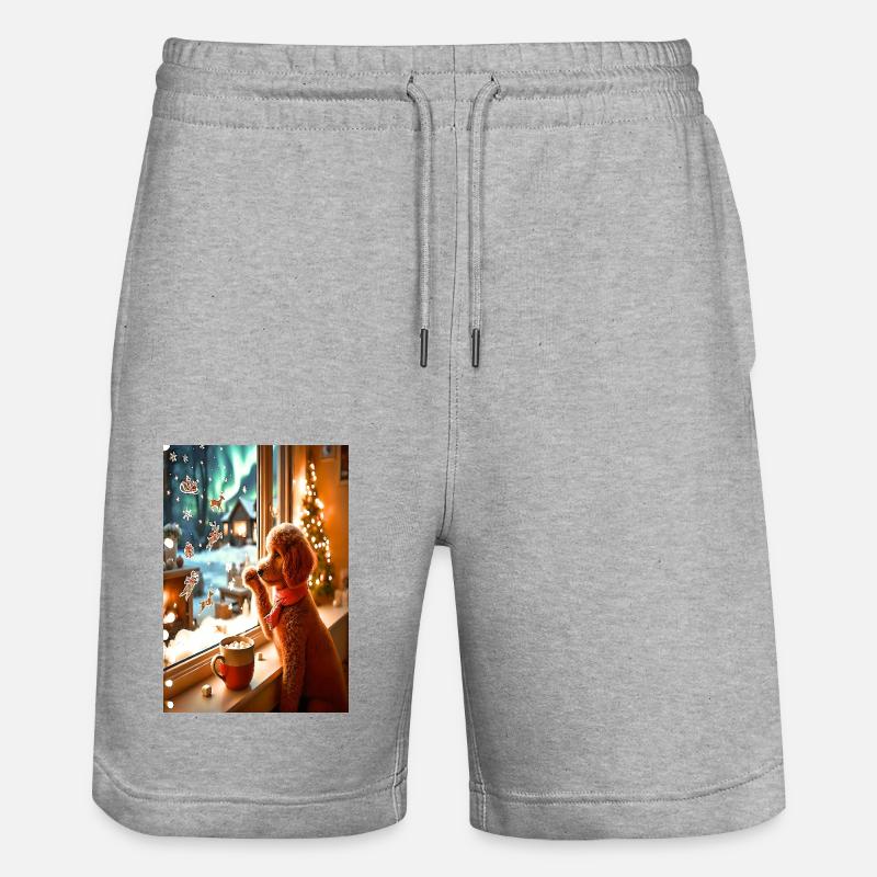 Le caniche rêve. - Short de jogging bio TRAINER Stanley/Stella unisexe - gris chiné