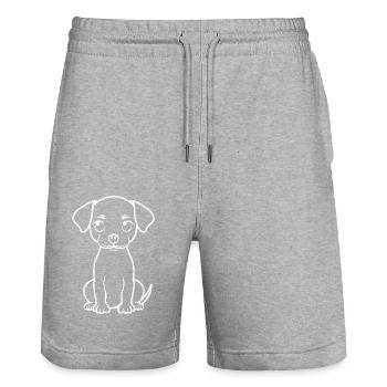 Chiweenie - Short de jogging bio TRAINER Stanley/Stella unisexe - gris chiné - Devant - Nik (191cm) & Marisol (170cm)