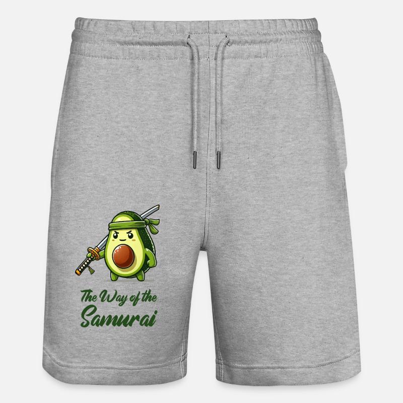 Avocat Samouraï Fruit - Short de jogging bio TRAINER Stanley/Stella unisexe - gris chiné