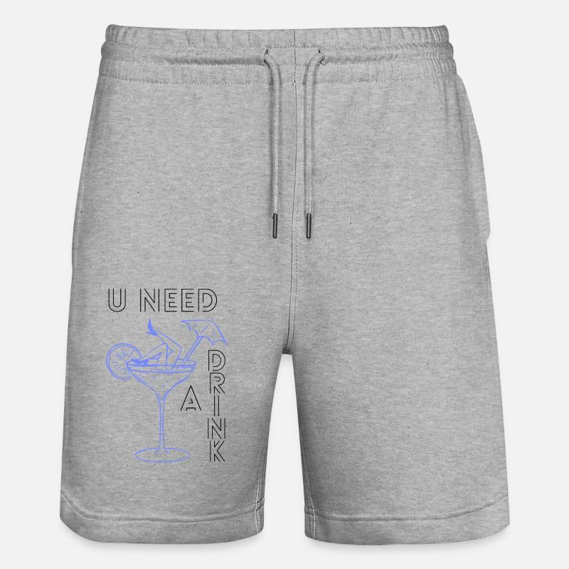 Vous avez besoin d’une boisson - Short de jogging bio TRAINER Stanley/Stella unisexe - gris chiné