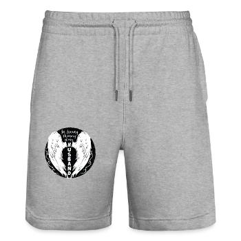 In Loving MemoryOf My Husband - Stanley/Stella Unisex Bio Joggingshorts Trainer  - Grau meliert - Vorne - Nik (191cm) & Marisol (170cm)