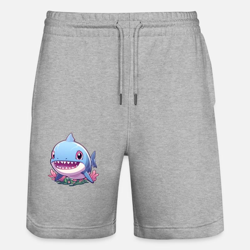 Bébé Requin - Short de jogging bio TRAINER Stanley/Stella unisexe - gris chiné