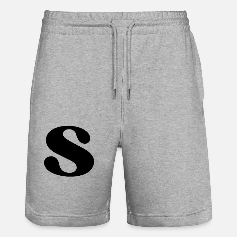 Lettre s - Short de jogging bio TRAINER Stanley/Stella unisexe - gris chiné