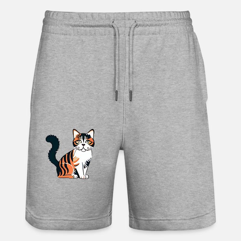 Chat (Pusur) - Short de jogging bio TRAINER Stanley/Stella unisexe - gris chiné