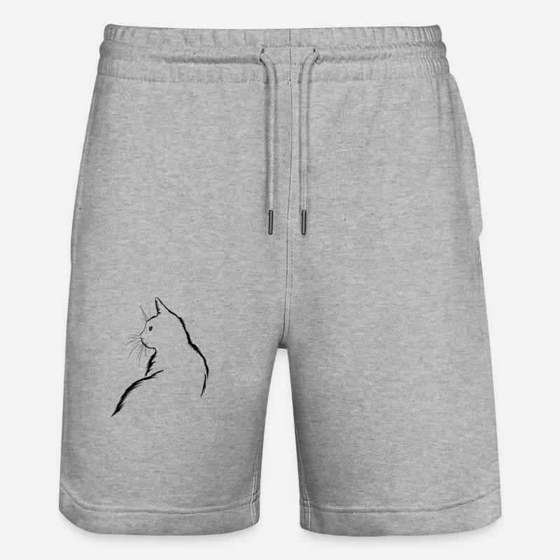 Chat, Motif De Chat - Short de jogging bio TRAINER Stanley/Stella unisexe - gris chiné