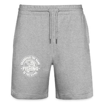 fish, fish, fishing, lake, sea, fishing, fauna, exotic - Stanley/Stella Trainer Unisex Organic Jogging Shorts - heather grey - Front - Nik (191cm) & Marisol (170cm)