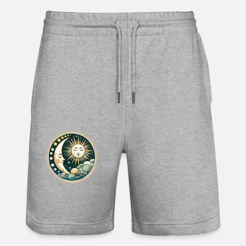 Lune et Soleil - Short de jogging bio TRAINER Stanley/Stella unisexe - gris chiné