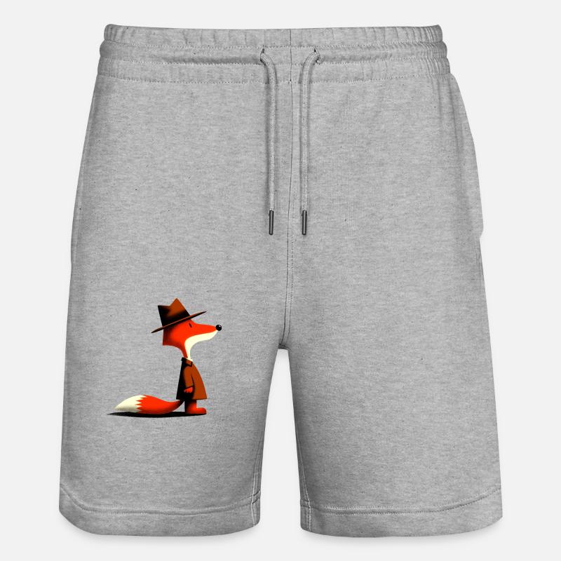 Détective Fox - Short de jogging bio TRAINER Stanley/Stella unisexe - gris chiné