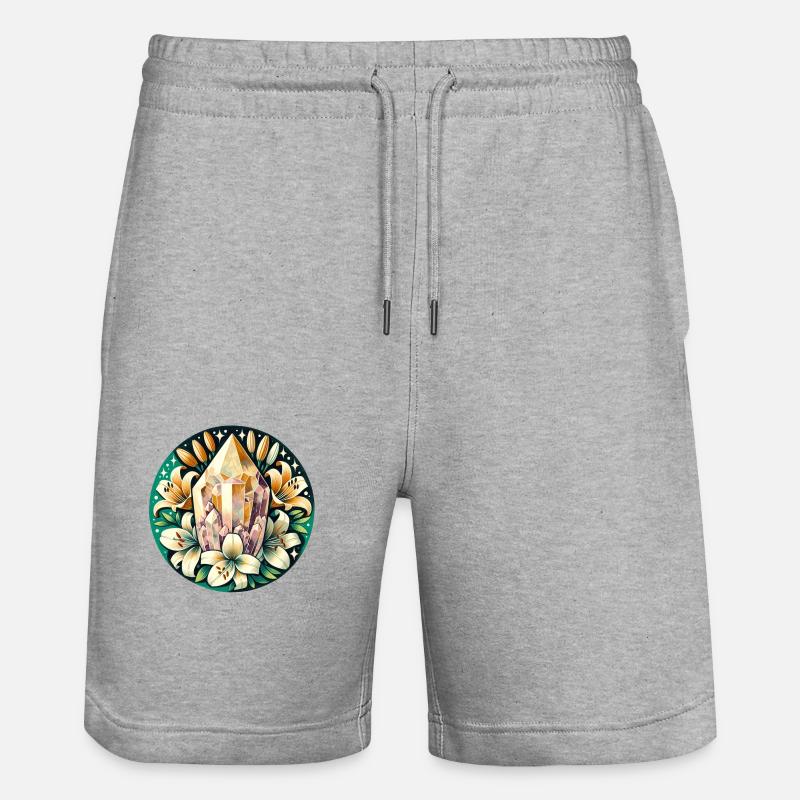 Lys de cristal - Short de jogging bio TRAINER Stanley/Stella unisexe - gris chiné