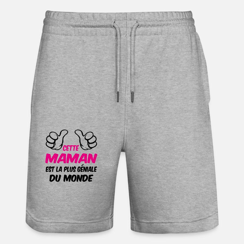 MEILLEURE MAMAN - Short de jogging bio TRAINER Stanley/Stella unisexe - gris chiné
