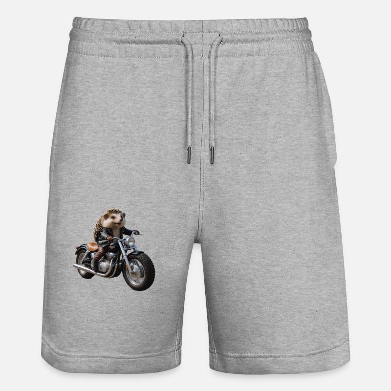 Hérisson motard - Short de jogging bio TRAINER Stanley/Stella unisexe - gris chiné