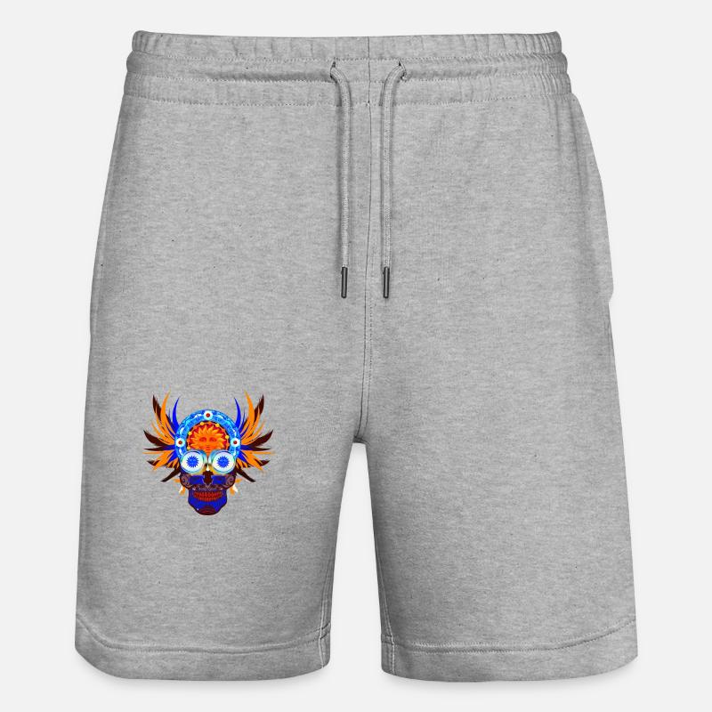 Crâne 15 - Short de jogging bio TRAINER Stanley/Stella unisexe - gris chiné