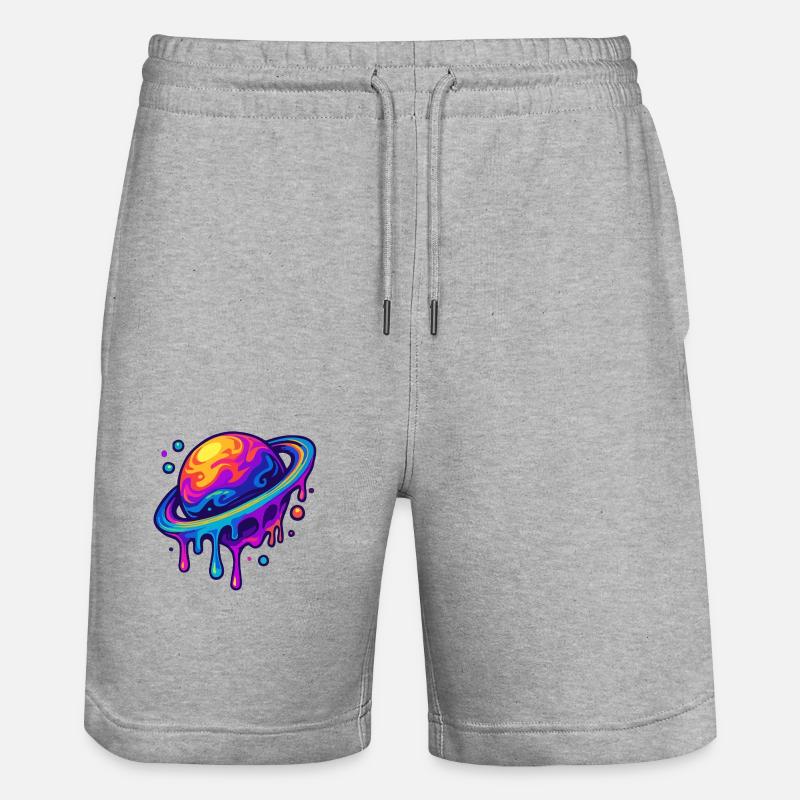 Néon Saturne - Short de jogging bio TRAINER Stanley/Stella unisexe - gris chiné