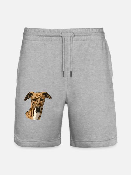 Galgo Español - Portrait - Mari - Short de jogging bio TRAINER Stanley/Stella unisexe - gris chiné
