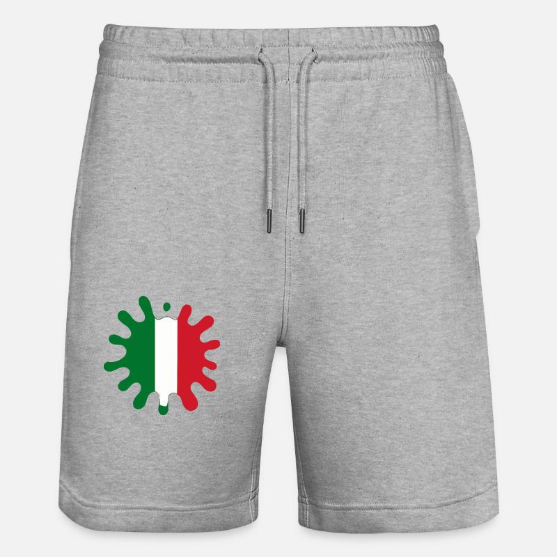 Blobs de drapeau italien - Short de jogging bio TRAINER Stanley/Stella unisexe - gris chiné