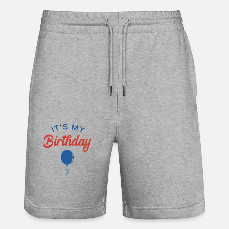 C’est mon anniversaire - Short de jogging bio TRAINER Stanley/Stella unisexe - gris chiné
