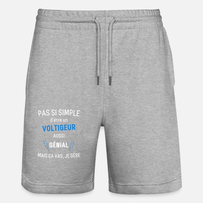 Voltigeur Génial - Short de jogging bio TRAINER Stanley/Stella unisexe - gris chiné