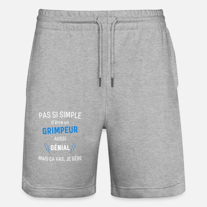 Grimpeur Génial - Short de jogging bio TRAINER Stanley/Stella unisexe - gris chiné