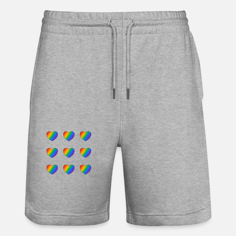 Rainbow entend - Short de jogging bio TRAINER Stanley/Stella unisexe - gris chiné